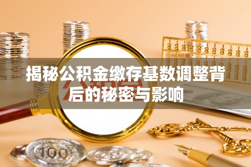 旌德揭秘公积金缴存基数调整背后的秘密与影响